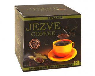Кофе в пирамидках Jezve кардамон (Джезве) 72 г, в коробке 12 пирамидок