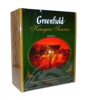 Чай черный Кенийский байховый Greenfield Kenyan Sunrise пакетированный 100 пакетиков в упаковке