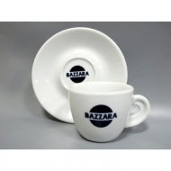 Кофейная пара Bazzara, чашка (150мл) + блюдце. Итальянский фарфор