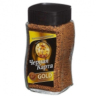 Кофе растворимый Черная карта Gold (Голд), стеклянная банка, 95 г