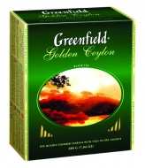 Чай черный Greenfield Golden Ceylon пакетированный 100 пакетиков в упаковке