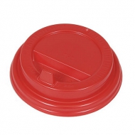 Крышка для картонных стаканов под горячие напитки Красная, 80 мм, 100 шт. в упаковке